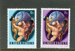 UNITED NATIONS - NEW YORK   - 1974  WORLD POPULATION  YEAR   SET   MINT NH - Unused Stamps