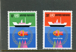 UNITED NATIONS - NEW YORK   - 1974  LAW OF THE SEA   SET   MINT NH - Ongebruikt