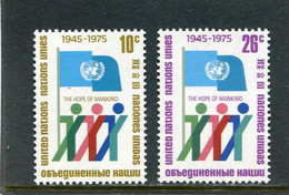 UNITED NATIONS - NEW YORK   - 1975  30th ANNIVERSARY OF UNITED NATIONS  SET   MINT NH - Unused Stamps