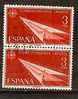 SPAIN 1956 Express - Speed - 3p Red  FU PAIR - Eilbriefmarken