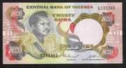 NIGERIA  P18b  20  NAIRA (1977) Signature 3     VF/XF-    NO P.h. - Nigeria