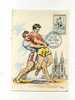 - FRANCE FDC 1950/59 . LUTTE BRETONNE . CACHET PREMIER  JOUR PARIS 58 - Wrestling