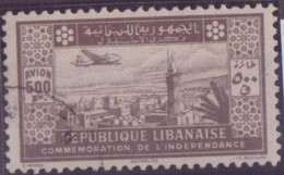 ⭐ Grand Liban - Poste Aérienne - YT N° 90 - Oblitéré - 1943 ⭐ - Gebruikt
