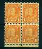 Canada 1931 1c MNH(**) Block Of 4 - Neufs