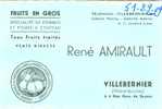 Facture Lettre-publicité-rené Amirault Villebernier-maine Et Loir-105mmx70mm - 1900 – 1949
