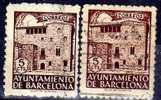 Barcelona Num  45.  Dos Sellos Recargo Exposicion - Barcelone