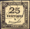 France J6 / Y5 SUPERB Used 25c Postage Due Of 1871 - 1859-1959 Oblitérés