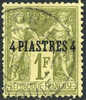 France Offices In Turkey (Levant) #5 Used 4pi On 1fr From 1885 - Usados