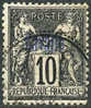 France Offices In Cavalle #3a Used 10c Type I From 1893 - Oblitérés