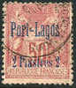 France Offices In Port Lagos #5 Used 2pi On 50c From 1893 - Gebraucht