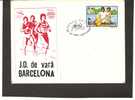 ROMANIA Enveloppe / Cover 911/72 JOCURILE OLIMPICE BARCELONA 1992. CAIAC Cachet - Canoa