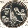 BHUTAN 300 NGULTRUM BASKETBALL OLYMPIC SPORT FRONT SNAKE BACK 1994 KM73 PROOF SILVER READ DESCRIPTION CAREFULLY!!! - Butan