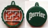 PORTE-CLEFS CAPSULE PERRIER JEU LABYRINTHE AVEC DEUX PETITES BILLES - Perrier