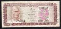 SIERRA LEONE   P4b   50  CENTS   (1974)  PREFIX    D/4   FINE NO P.h. - Sierra Leone