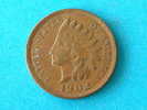 1902 - INDIAN ONE CENT XF / KM 90 A ! - 1859-1909: Indian Head