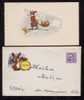 Romania 1961 LILIPUT  COVER  Enteire Postal STATIONERY With Rabbit + Greting,very Rare RRR. - Lapins