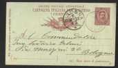 INTERO POSTALE DEL 1892 VIAGGIATO DA LAVAGNO (VERONA) A BOLOGNA (INT138) - Stamped Stationery