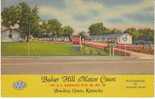 Bowling Green KY, Baker Hill Motor Court Curteich C1950s Vintage Linen Postcard, Motel Lodging - Other & Unclassified