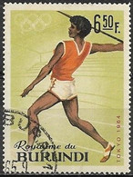 BURUNDI 1964 Olympic Games Tokyo 1964 - 6f50 Throwing The Javelin FU - Usados