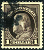 US #423 XF Used $1 Franklin Of 1912 - Oblitérés