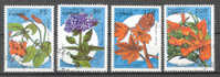 Congo Brazzaville 1993 Mi. 1387-90 Flowering Plants Blühende Pflanzen - Usados