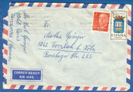 Spanien; Correo Aereo; 1966; Cover / Letter Tarragona To Germany - Briefe U. Dokumente