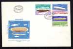 ROMANIA 1985 FDC,COVER, Zeppelins.(B) - FDC