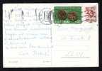 Nice Franking Very Rar Coins 35 Bani + 1 Stamp Usual 10 Bani   On Postcard  ,1971. - Storia Postale