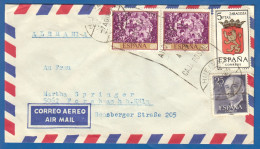Spanien; Correo Aereo; 1966; Cover / Letter Huelva To Germany - Lettres & Documents