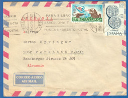 Spanien; Correo Aereo; 1966; Cover / Letter Huelva To Germany - Briefe U. Dokumente