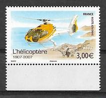 France 2007 - N° 70 ** L'Hélicoptère (coin De Feuille Numéroté) - 1960-.... Ungebraucht