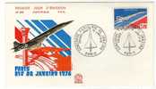 France / FDC / Flight Paris - Rio De Janeiro 1976 - 1970-1979