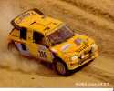 RALLYE AUTOMOBILE -  PARIS - DAKAR  1987 -  1. 205 TURBO 16 - A. VATANEN - B. GIROUX - 2. S. MEHTA - M. DOUGHTY. - Rallye