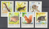 Hungary Magyar 1986 Mi. 3860-65A Protected Animals Geschützte Tiere Wildkatz Otter Hermelin Eichhörnchen Hedgehog Turtle - Ungebraucht