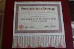 1957 SCRIPOPHILIE TITRE OU ACTION ORDINAIRE 7000 FRANCS PAPETERIE DE LA CHAPELLE - Industry