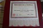 1957 SCRIPOPHILIE TITRE OU ACTION ORDINAIRE 7000 FRANCS PAPETERIE DE LA CHAPELLE - Industry