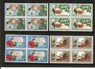 Gri Mi.nr.681-88/ GRIECHENLAND -  Naturschutz 1958 (4-er Einheiten) ** - Unused Stamps