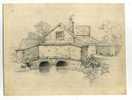 - VIEUX MOULIN A EAU . ECOLE  FIN XIXe S. SIGNE - Dessins