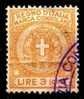 1936 - MARCA DA BOLLO CONSOLARE - Lire 3 (oro) - Steuermarken