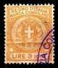1936 - MARCA DA BOLLO CONSOLARE - Lire 3 (oro) - Fiscali