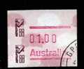 AUSTRALIA - 1987  FRAMAS ECHIDNA   $ 1   AEROPEX  88  OVERPRINT  FINE USED - Machine Labels [ATM]
