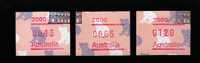 AUSTRALIA - 1990  FRAMAS  KOALAS  POSTCODE  2000  (SYDNEY)  BUTTON SET  (43c.-65c.-$1.20)  FINE USED - Vignette [ATM]