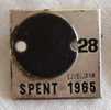 1965 28 Th WORLD TABLE TENNIS CHAMPIONSHIP BLACK PIN SPENT LJUBLJANA TISCHTENNIS NADEL TENNIS DE TABLE - Tenis De Mesa