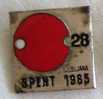 1965 28 Th WORLD TABLE TENNIS CHAMPIONSHIP RED PIN SPENT LJUBLJANA TISCHTENNIS NADEL TENNIS DE TABLE - Table Tennis