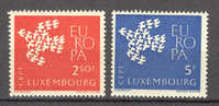 Luxembourg 1961 Mi. 647-48 Europa CEPT Fliegende Tauben MNH - Unused Stamps