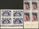 Carpatho-Ukraine 1945 Mi# 79-80 A ** MNH - Blocks Of 4 - Ucraina Sud-Carpatica