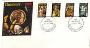 AUSTRALIA FDC CHRISTMAS STAINED WINDOWS GLASS PAINTINGS DATED 31-10-1984 CTO SG? READ DESCRIPTION !! - Lettres & Documents