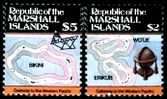 (10) Marshall Isl.  Maps / Cartes / Islands / Isles / Inseln  ** / Mnh  Michel 71-72 - Marshall Islands