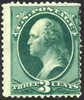 US #158 Mint Hinged 3c Washington From 1873 - Neufs