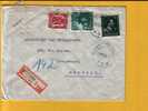 711+724T+761 Op  Aangetekende Brief Met Stempel BERCHEM (ANTW) 3A   (VK) - 1948 Exportation